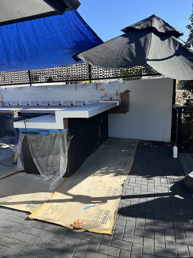 White Forcrete application